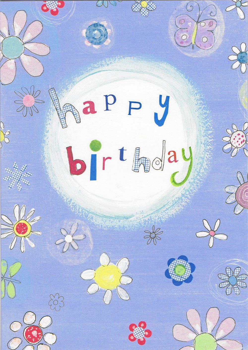 Bunte Geburtstagskarte - happy birthday