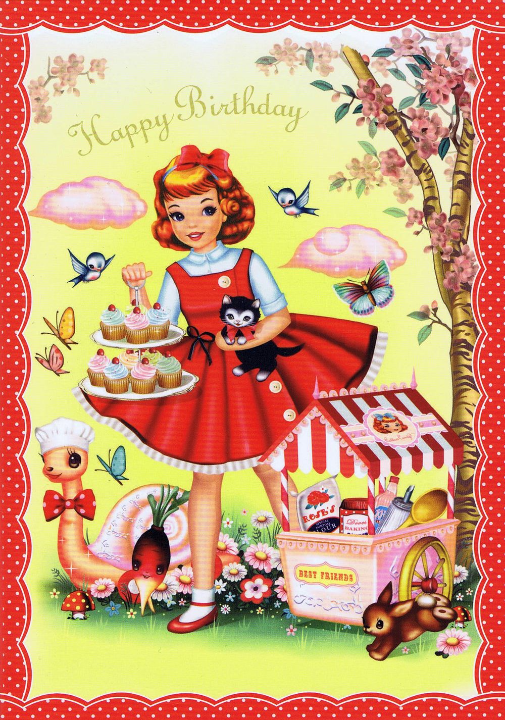 Geburtstagskarte Cotton Candy - Happy Birthday