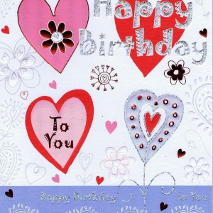 Hochwertige Geburtstagskarte - Happy Birthday To You