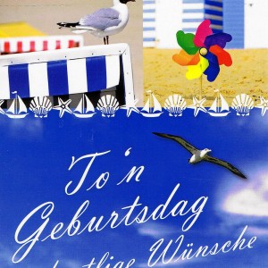 Geburtstagskarte - Norddeutscher Dialekt - Strandkultur