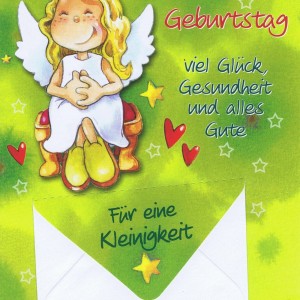 Geburtstagskarten Schutzengel mit Geldkuvert 201269