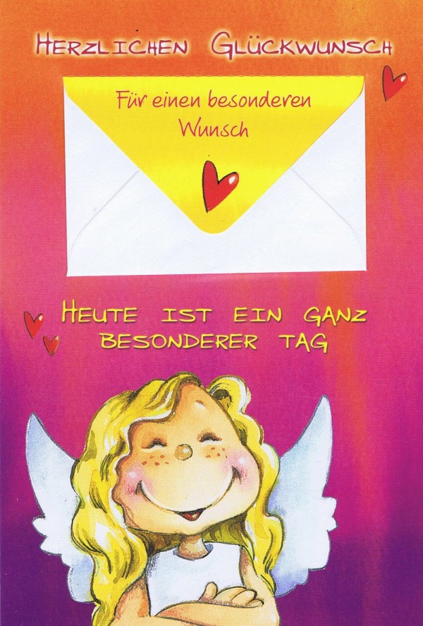 Geburtstagskarten Schutzengel mit Geldkuvert 201270