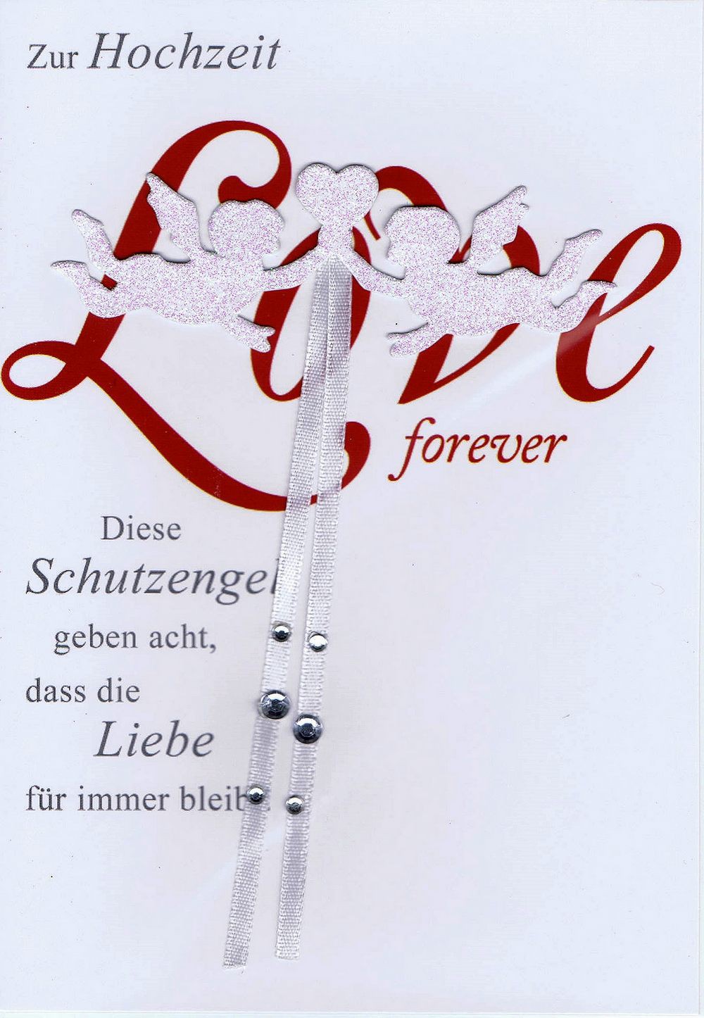 Glückwunschkarte zur Hochzeit - Love forever - Schutzengel