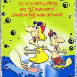 Geburtstagskarte, Humor-Motiv, mit farbigen Umschlag