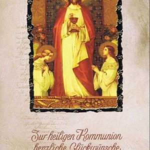 Kommunionkarte mit Kuvert "Zur heiligen Kommunion" Motiv 1