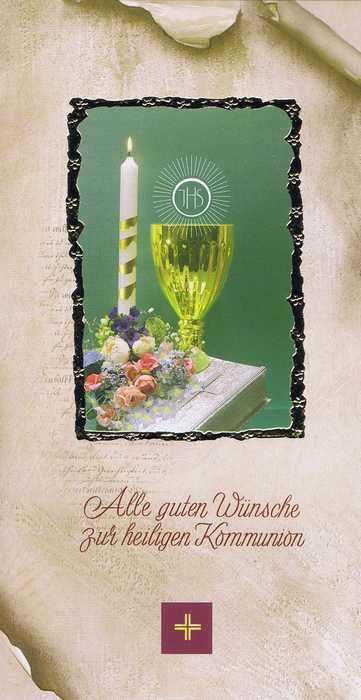 Kommunionkarte mit Kuvert "Zur heiligen Kommunion" Motiv 3
