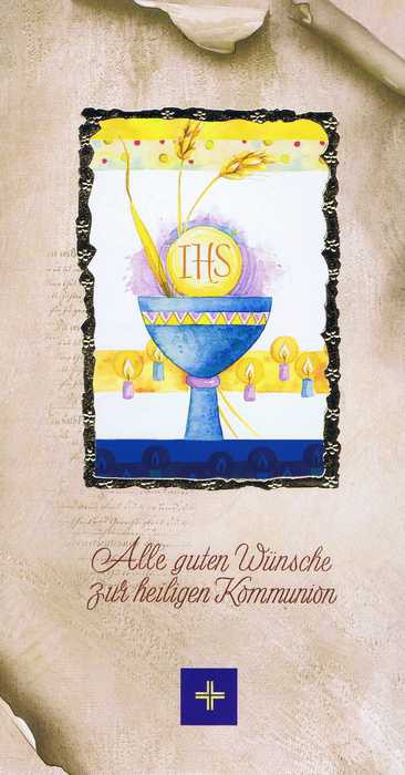 Kommunionkarte mit Kuvert "Zur heiligen Kommunion" Motiv 5