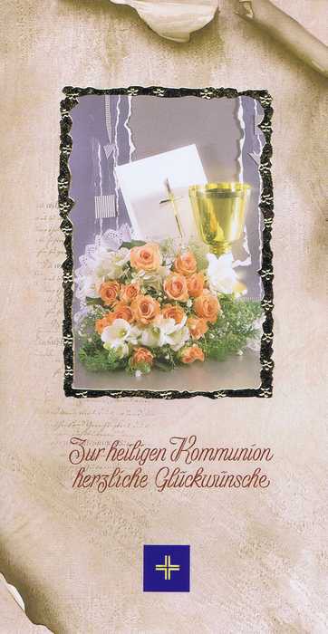 Kommunionkarte mit Kuvert "Zur heiligen Kommunion" Motiv 8