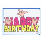 Kleine Karte Happy Birthday mit blauen Umschlag