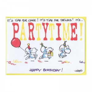 Kleine Karte zum Geburtstag "Partytime"