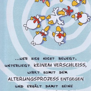 Geburtstagskarte Chicken and Friends: Stop, Halt, Nicht Bewegen