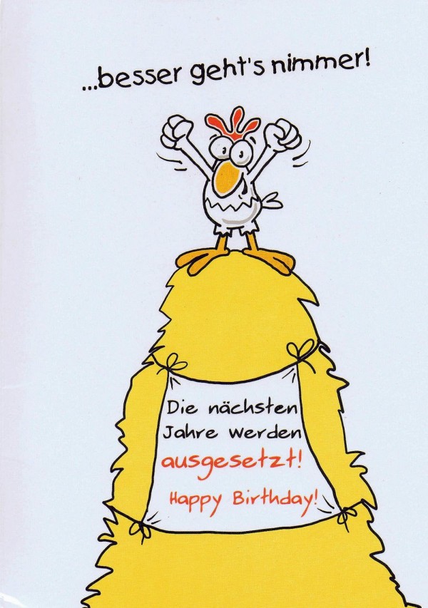 Geburtstagskarte mit Humor "Chicken" 30 Lass dich jetzt einrahmen