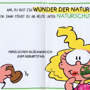 Humorkarte zur Geburtstag mit frechem Spruch - Naturschutz