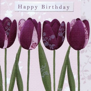 Geburtstagskarte - Blumengruß Tulpen