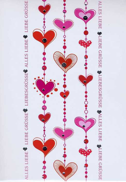Karte zum Valentinstag 95-10-002, Liebesgrüsse
