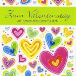 Karte zum Valentinstag von Herzen alles Liebe für dich
