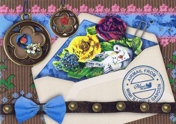Mimi´s little garden Karte im Querformat Motiv: Airmail