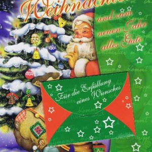Weihnachtskarte mit extra Geldkuvert - Für die Erfüllung eines Wunsches