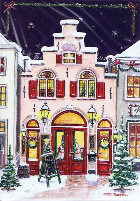Stylische Weihnachtskarte - Haus Restaurant