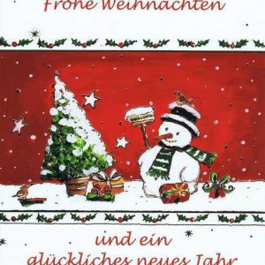 Weihnachtskarte - Schneemann