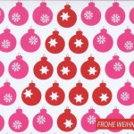 Kleine Weihnachtskarte - Weihnachtskugeln - Frohe Weihnachten