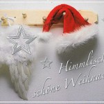 Himmlische Weihnachtskarte mit Glimmer