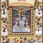 Weihnachtskarte Motiv: Schneemann - Frohe Weihnachten