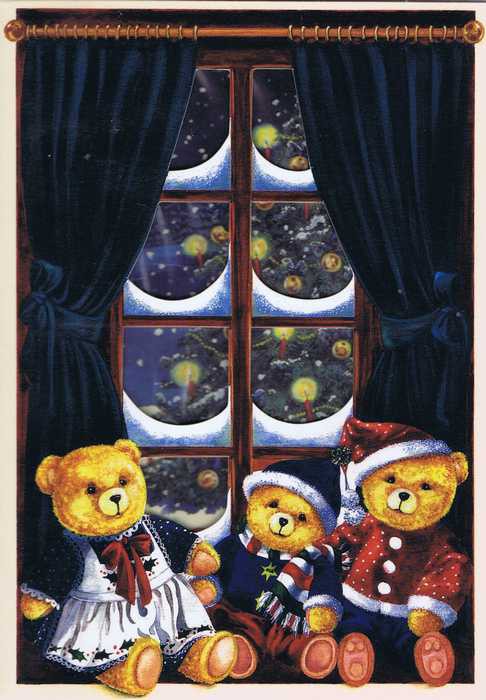 Weihnachtskarte Motiv: Bärchen - Frohe Weihnachten