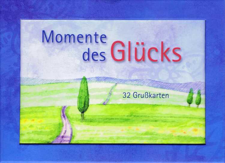 Kartenaufsteller - Momente des Glücks - 32 Postkarten, mit Passepartout