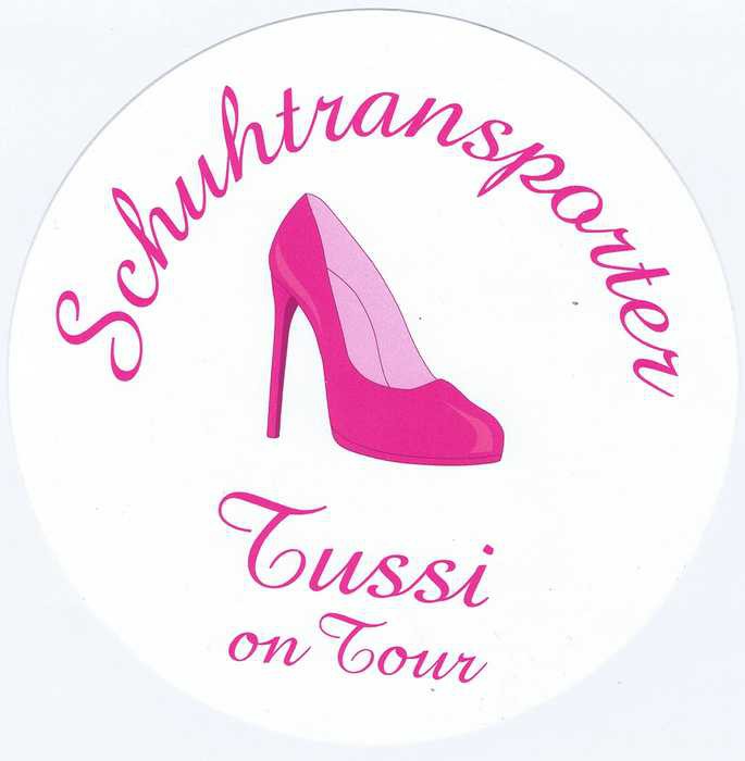 Tussi on Tour Sticker rund “Schuhtransporter” –