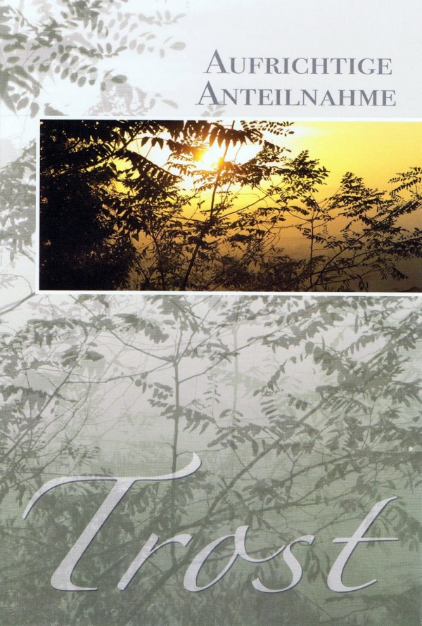 Beileidskarte mit Landschaftsmotiven - Trost