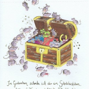 Geburtstags-Karte Skorpion's Art "Die Minie's" mit Spruch