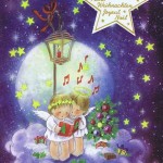 Weihnachtskarte - Weihnachtsengel singen Weihnachtslieder