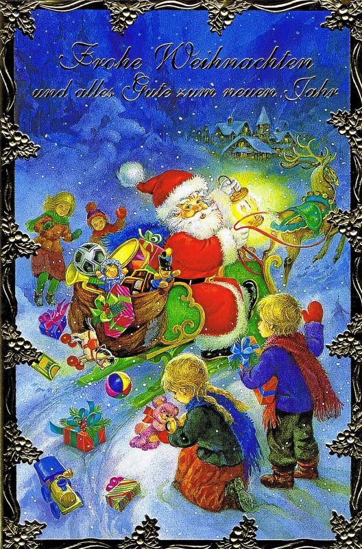 Weihnachtskarte, Lustiger Weihnachtsmann, 22-3328