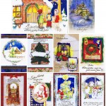 10 geprägte Weihnachtskarten mit stimmungsvollen Weihnachtsmotiven