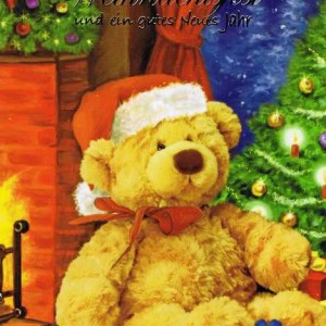 Weihnachtskarte - Teddybär Weihnachten 1