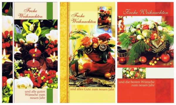 3 Klassische Weihnachtskarten mit Fotomotiv