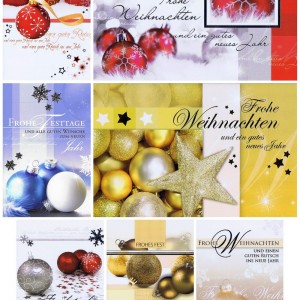 Weihnachtskarten in dezenten Farbtönen und edlem Look