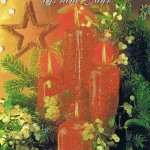 Weihnachtskarte mit Glimmer - Weihnachtskerzen