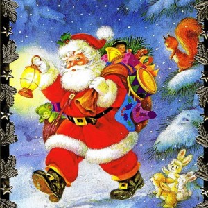 Weihnachtskarte, Lustiger Weihnachtsmann, 22-3319