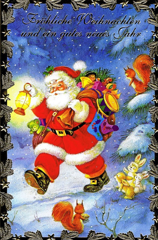 Weihnachtskarte, Lustiger Weihnachtsmann, 22-3319