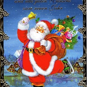 Weihnachtskarte, Lustiger Weihnachtsmann, 22-3324