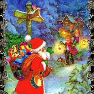 Weihnachtskarte, Lustiger Weihnachtsmann, 22-3322