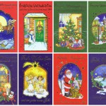 Weihnachtskarten-Set mit 8 Klappkarten mit schönen Weihnachtsmotiven