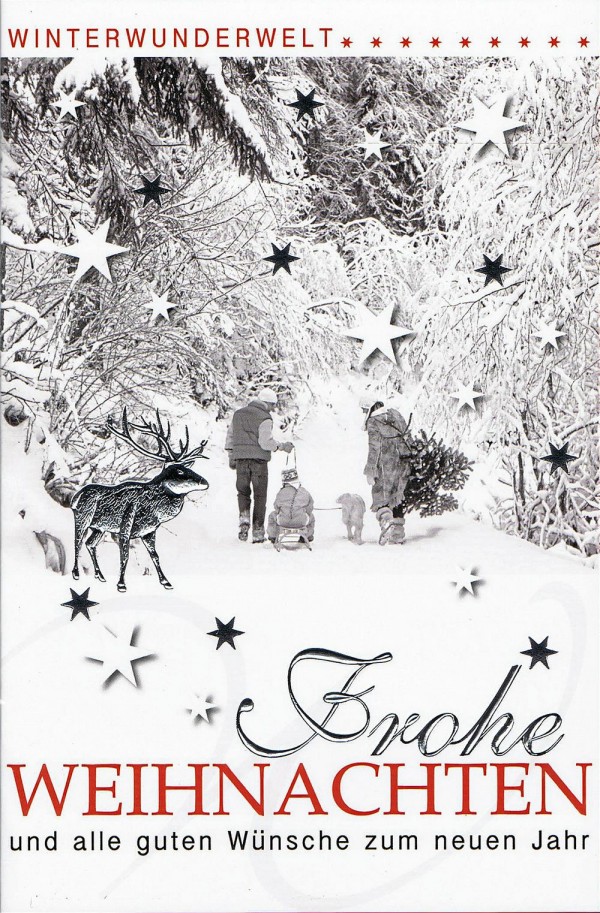 Weihnachtskarte - Winterwunderwelt