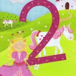 Märchenhaften Geburtstag - 2 - Happy Birthday - Geburtstagskarte mit Zahlen