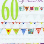 Geburtstagskarte - 60 - Herzlichen Glückwunsch