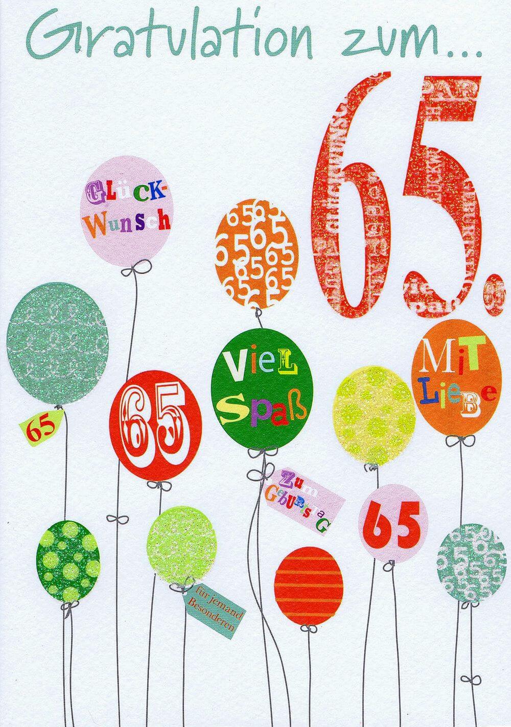 Gratulation Zum 65. Geburtstag